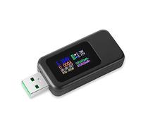 Tester USB 3.0 Multimetro 4-30V 0-6.5A USB Tester di Tensione e Corrente Voltmetro Volt Amperometro Digitale LCD, Rilevatore di Caricabatterie USB Tester Elettrico