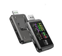 Tester USB 48P Voltmetro Amperometro TIPO-C Rilevamento carica rapida Trigger capacità batteria con guscio in metallo CNC(Without Bluetooth)