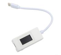 Tester USB DC TypeC Misuratore di Potenza Amperometro 430V Tensione 6 5A Corrente per il Monitoraggio del Dispositivo di Ricarica in Tempo Reale Supporto 0 0 PD VOOC (066C-bianco)
