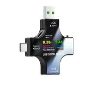 Tester USB di tipo C da 8,0 A Voltmetro digitale CC Amperometro Monitor di tensione e corrente Rilevatore di capacità del caricatore della banca di potere Ampia compatibilità