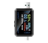 Tester USB di tipo C, voltmetro digitale CC, misuratore di tensione e corrente, rilevatore di amperometro, indicatore di carica della banca Protezione multipla(USB Type-C)