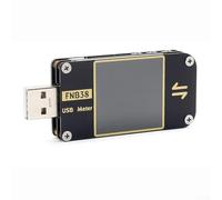 Tester USB FNB38 Misuratore di tensione di corrente con display TFT da 1,44", QC4+/PD3.0/2.0, rilevatore di trigger con protocollo di ricarica rapida, per lettori e-marker per telefoni cellulari e