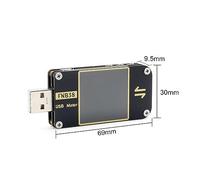 Tester USB FNB38 Tester USB Voltmetro digitale DC Amperimetro Misuratore di tensione di corrente Volt Amp Amperometro Rilevatore Indicatore di carica a banca di potere(1PCS)