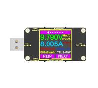 Tester USB Multifunzione Caricatore Monitor con Voltmetro USB-C e Amperometro, Supporta PD QC3.0/4.0, 8A Alta Corrente, Display a Colori 1,44" Compatibile con Laptop e Power Bank per Viaggi e Ufficio