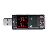 Tester USB, multimetro voltmetro amperometro misuratore di corrente caricatore USB misuratore di tensione USB in grado di misurare dispositivi alimentati USB ed è compatibile con il test(Nero)