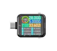 Tester USB T3, Tester Digitale di Tensione e Corrente, Misuratore di Potenza, Analizzatore di Spettro Musicale, Fonometro, Livello e Barometro A