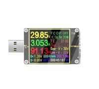Tester USB, Tester USB 18 IN 1 T18 Voltmetro digitale Amperometro Voltimetro DC Power Volt Meter Tensione corrente Dottore 1.8 "PD QC3.0 Rilevatore(T18)