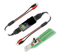 Tester USB U96 con D + D - Gamma di tensione da 0,000 V a 2,999 V e risoluzione 0,001 V per informazioni di ricarica a livello di protocollo (nero)