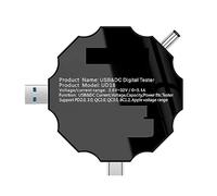 Tester USB UD18 DC5.5 DC5525 Voltmetro digitale Amperimetro Misuratore di tensione e corrente Rilevatore di amperometro Notebook Caricatore a banca di potere Tester USB(Add DC5525 1T4)