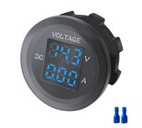 Tester voltmetro amperometro a pannello LED impermeabile da 12-24 V A