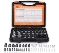 Testeur de Filetage Mâle/Femelle,Jauges de Boulons et d'Écrous,Jauge de Filetage et de Vis,44 Pièces (23 Pouces et 21 Métriques) pour Reconnaître la Taille sur les Zones Délicates et Étroites