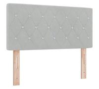 Testiera 100 cm con luci a strisce grigio chiaro - Rivestimento in velluto per camera da letto moderna - Efficienza energetica ed elegante