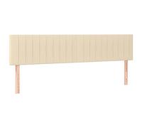 Testiera 2 pezzi, color crema, 80 x 5 x 78/88 cm, per telai da letto, tessuto di alta qualità, facile da montare, ideale per camere da letto e letti degli ospiti, design elegante per notti rilassanti