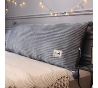 Testiera Antiscivolo per Comodino per Divano Letto con Lacci di Fissaggio Tatami Supporto per Schienale Cuscino da Lettura, Grey, 180x45cm