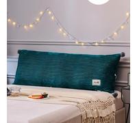 Testiera Antiscivolo per Comodino per Divano Letto con Lacci di Fissaggio Tatami Supporto per Schienale Cuscino da Lettura, Blue Green, 180x45cm