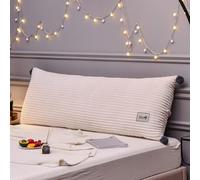 Testiera Antiscivolo per Comodino per Divano Letto con Lacci di Fissaggio Tatami Supporto per Schienale Cuscino da Lettura, Beige, 100x45cm