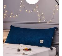 Testiera Antiscivolo per Comodino per Divano Letto con Lacci di Fissaggio Tatami Supporto per Schienale Cuscino da Lettura, Navy, 120x45cm