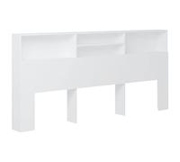 Testiera con Contenitore Bianco 200x19x103,5 cm