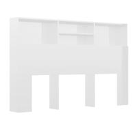 Testiera con Scomparti Bianco Lucido 160x19x103,5 cm