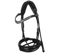 Testiera Dalila in pelle con capezzino lucido e brillantini sul frontalino Acava