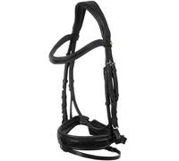 Testiera inglese in cuoio anatomico con nasalina imbottita modello Shiny Equestr