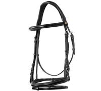 Testiera inglese in cuoio imbottito e regolabile modello Jumping Equestro