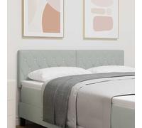 Testiera LED vidaXL con bottoni in cristallo grigio chiaro 72 cm VellutoTestiera letto