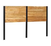 Testiera Letto 160 cm in Legno Massello di Acacia e Ferro, Pannello testiera Doppia, vitaXL