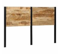 vidaXL Testiera 160 cm in Legno Massello di Mango e Ferro, testiera Letto, Pannello testiera, testiera Doppia, Pannello testiera, testiera a Pannello