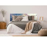 Testiera Letto in PVC, Motivo Fiori di mandorle, Varie Misure 100 x 100 cm, Facile da posizionare, Decorazione per la Camera da Letto, Motivi paesaggistici, Natura, Urban/Multicolore/Design Elegante