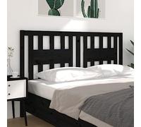 Testiera per Letto Nera 166x4x100 cm in Legno Massello di Pino Testiere Letto Matrimoniale Testiera Letto Una Piazza E Mezza Testata Letto Matrimoniale Spalliera Letto Singolo per Camere Da Letto