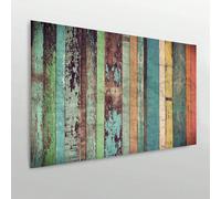 Testiera per letto Oedim Antique Multicolor in finto legno realizzata in PVC forex da 5 mm con stampa digitale, testiera decorativa per letti, decorazione per camere Informazioni sul prodotto:Testiera