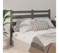 Testiera per letto, tabellone in legno, supporto da pavimento, alla moda, decorazione per camera da letto, grigio, 206 x 4 x 100 cm, in legno massello di pino, con testiere e pediere, opzione7