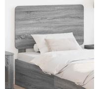 Testiera rettangolare moderna in grigio sonoma in materiale a base di legno, che unisce design elegante e durata. Il retro rifinito consente una regolazione libera in