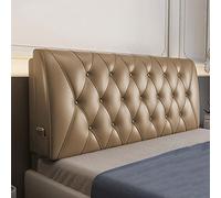 Testiera trapuntata in morbida ecopelle marrone per letto matrimoniale/queen/king size, cuscino imbottito con elegante design con bottoni, perfetta per camere da letto moderne, 150 cm