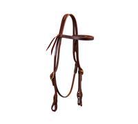 Testiera western in cuoio 5/8"" per cavalli con sgancio rapido Platinum Pro