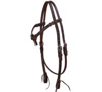 Testiera western in cuoio con frontalino a fiocco Lakota