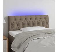 Testiere Letto Matrimoniale Testiera Letto Matrimoniale Testiera Letto Una Piazza E Mezza Spalliera Letto Matrimoniale Testiera a LED Tortora 100x7x78/88 cm in Tessuto per Camera Degli Ospiti Salone