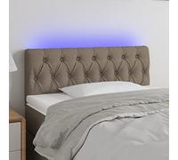 Testiere Letto Matrimoniale Testiera Letto Matrimoniale Testiera Letto Una Piazza E Mezza Spalliera Letto Matrimoniale Testiera a LED Tortora 90x7x78/88 cm in Tessuto per Camera Degli Ospiti Salone