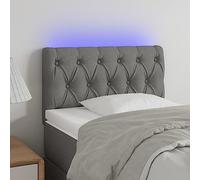 Testiere Letto Matrimoniale Testiera Letto Matrimoniale Testiera Letto Una Piazza E Mezza Spalliera Letto Matrimoniale Testiera a LED Grigio Chiaro 80x7x78/88 cm in Tessuto per Camera Degli Ospiti