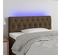 Testiere Letto Matrimoniale Testiera Letto Matrimoniale Testiera Letto Una Piazza E Mezza Spalliera Letto Matrimoniale Testiera a LED Marrone Scuro 90x7x78/88 cm in Tessuto per Camera Degli Ospiti