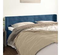 Testiere Letto Testiera Letto Una Piazza E Mezza Testiera Letto Singolo Spalliera Letto Matrimoniale Testiera ad Orecchio Blu Scuro 163x16x78/88 cm in Velluto per Camera Degli Ospiti Camere Da Letto