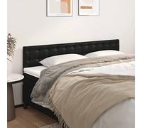 Testiere per La Protezione delle Pareti, Spalliera Giroletto, Testiere 2 pz Nere 100x5x78/88 cm in Similpelle Adatto per B&B, Dormitori, Appartamenti, Camere da Letto