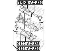 Testina barra sterzo Assale anteriore 0121-ACU35 FEBEST per LEXUS RX