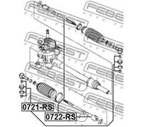 Testina barra sterzo Assale anteriore 0721-RS FEBEST per SUZUKI SPLASH SWIFT IV