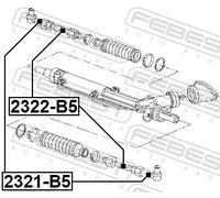 Testina barra sterzo Assale anteriore 2321-B5 FEBEST per AUDI VW SKODA