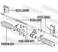 Testina barra sterzo Assale anteriore Dx 0121-J200R FEBEST per DAIHATSU TERIOS