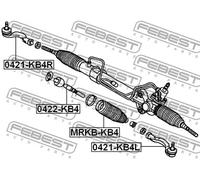 Testina barra sterzo Assale anteriore Dx 0421-KB4R FEBEST per MITSUBISHI