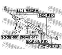 Testina barra sterzo Assale anteriore Dx 1421-REXRH FEBEST per SSANGYONG KYRON