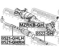 Testina barra sterzo Assale anteriore Sx 0521-GHLH FEBEST per MAZDA 6 Tre volumi